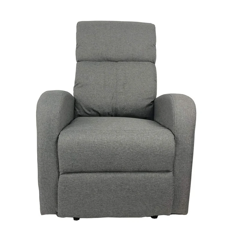 Poltrona relax manuale rivestimento tessuto colore grigio - Giada