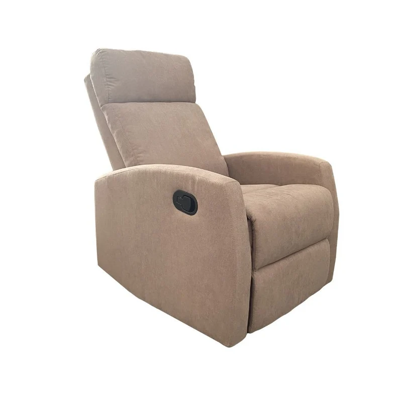 Poltrona relax manuale rivestimento tessuto colore tortora - Giada