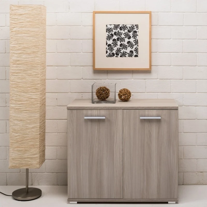 Mobile multiuso con 2 ante colore olmo 90x80H cm - Mini Viareggio