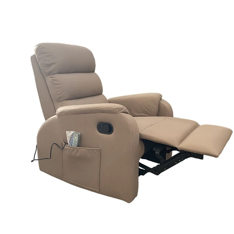 Poltrona relax manuale con 8 punti di massaggio colore taupè - Futura