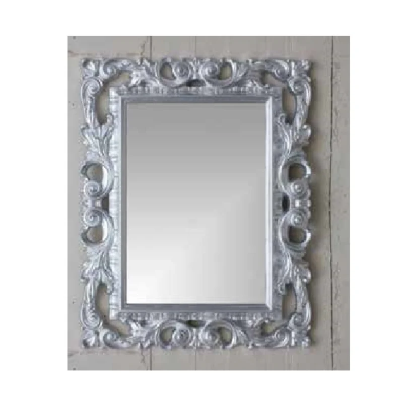 Specchiera colore foglia argento 82x101 cm - Madrid