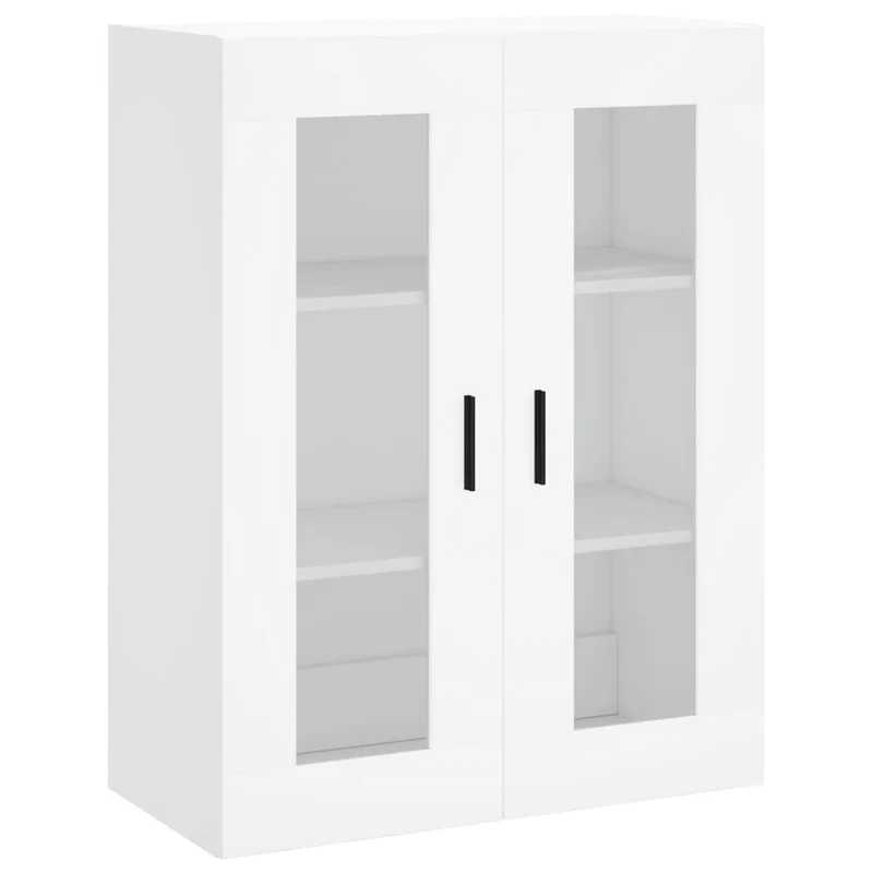 Buffet bahut commode armoire meuble de rangement organisateur cuisine salle de séjour salon haut 69,5 x 34 x 180 cm bois d'ingénierie blanc 02_0032698