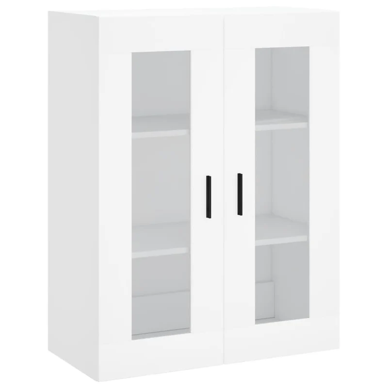 Buffet bahut commode armoire meuble de rangement organisateur cuisine salle de séjour salon haut 69,5 x 34 x 180 cm bois d'ingénierie blanc 02_0032698
