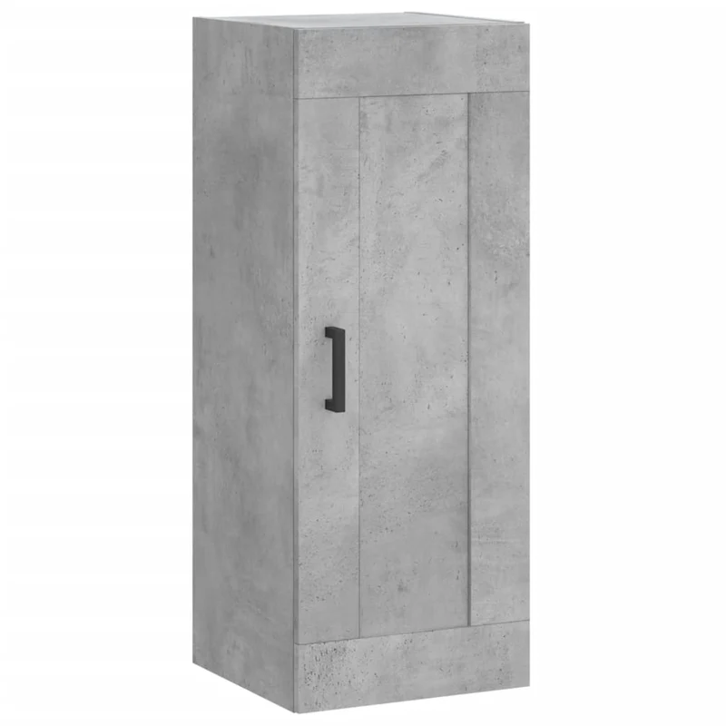 Buffet bahut commode armoire meuble de rangement organisateur cuisine salle de séjour salon haut 34,5 x 34 x 180 cm bois d'ingénierie gris 02_0034395