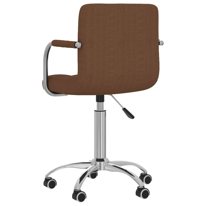 Chaise fauteuil siège pivotante de bureau informatique étude tissu brun 02_0024145