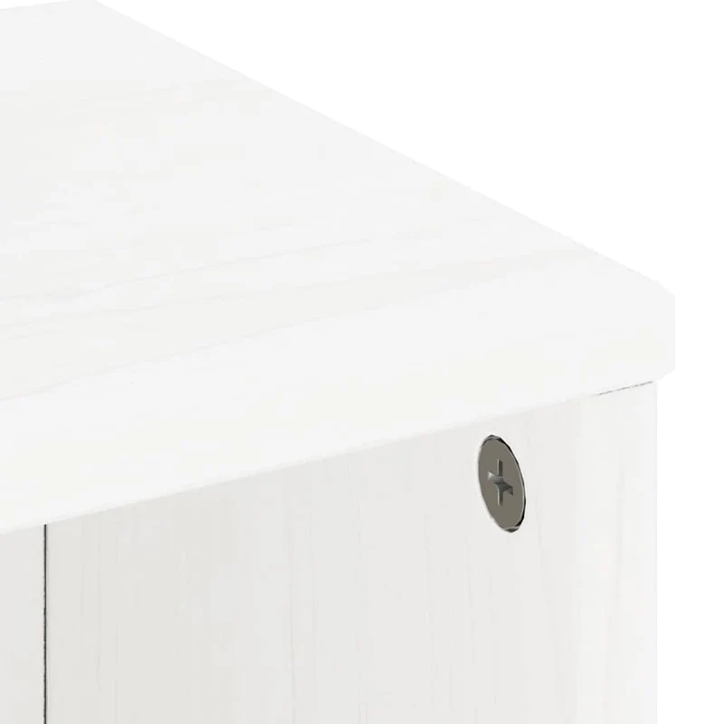 Lot de 5 armoires latérales modulaires rangement 40 x 24 x 79 cm en bois massif pin blanc 02_0055971
