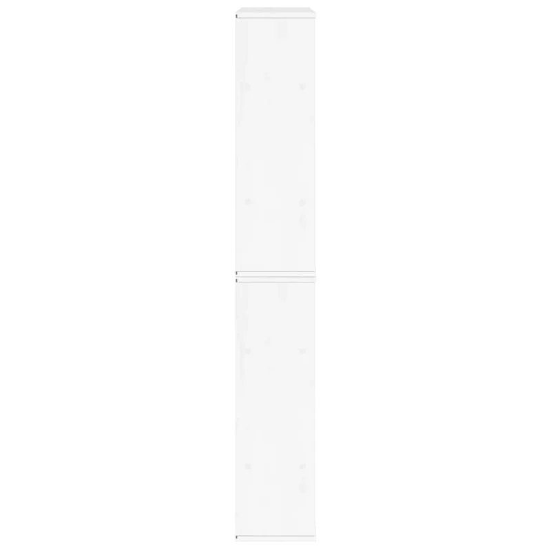 Lot de 4 armoires latérales modulaires 40 x 24 x 79 cm espace de rangement charmant style rustique en bois massif blanc 02_0055959