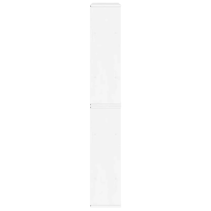 Lot de 4 armoires latérales modulaires blanc avec grand espace de rangement style rustique 40 x 24 x 79 cm en bois massif pin 02_0055957