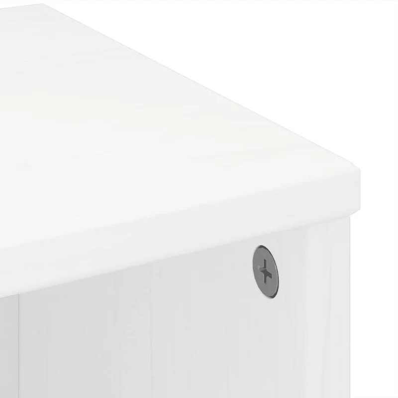 Lot de 6 armoires latérales modulaires rangement 40 x 24 x 79 cm en bois massif blanc 02_0055963