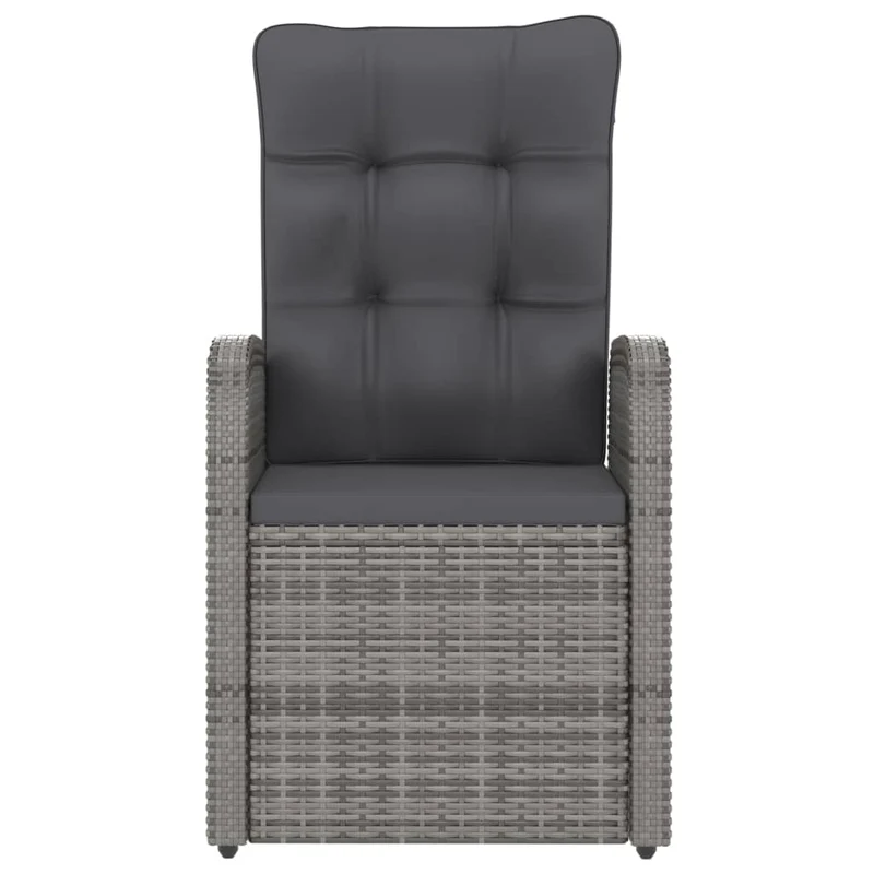 Mobilier à dîner jardin 7 pièces avec coussins résine tressée gris 02_0014931