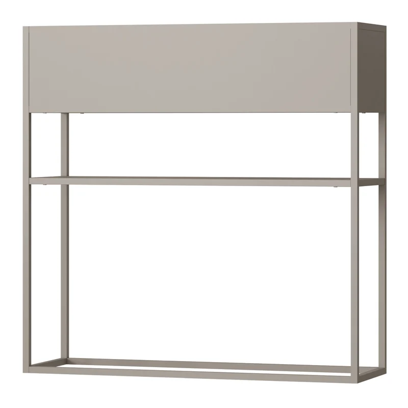 Porte-plantes style intemportel support surélevé avec étagère 80 x 80 x 25 cm gris clair 03_0010363