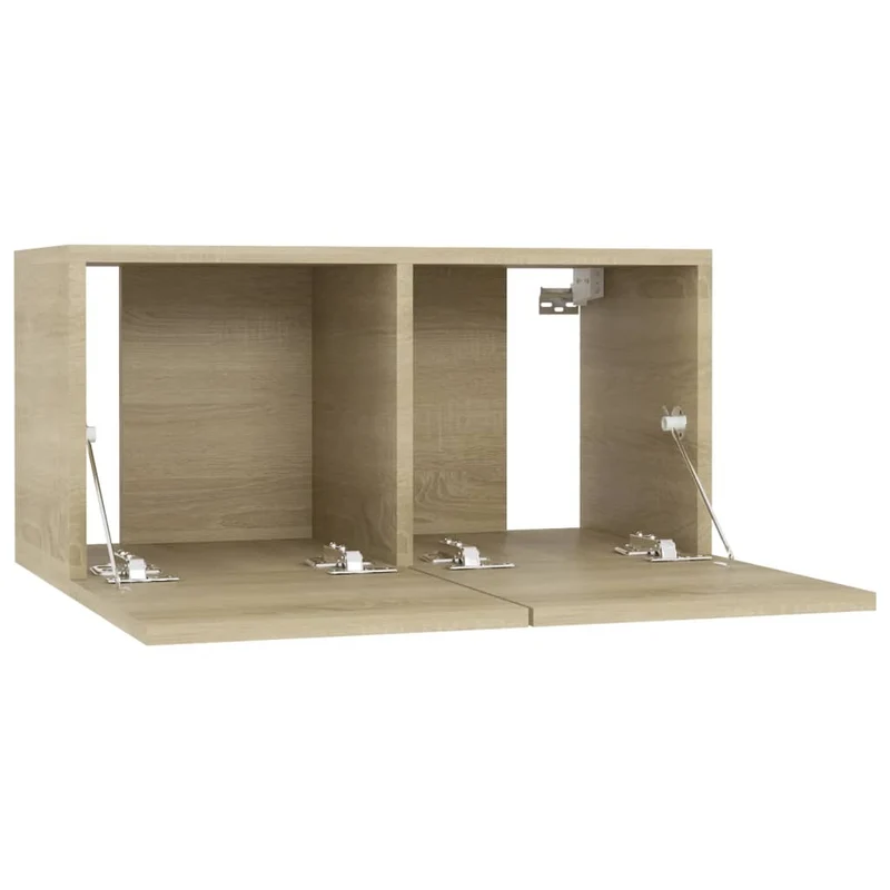 Meuble TV multimédia étagère télévision buffet téléviseur salle à manger salon chambre suspendu chêne sonoma 60 x 30 x 30 cm brun 02_0028494