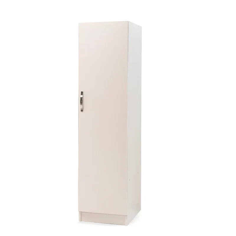 Armadio con 1 anta e ripiano colore bianco frassinato 45x60x180H cm
