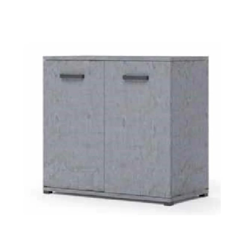Mobile multiuso con 2 ante colore cemento 90x80H cm - Viareggio