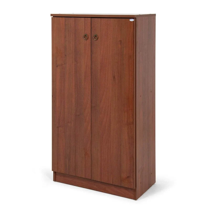 Scarpiera armadio con ante e ripiani colore noce antico 71x130H cm - Gabriella