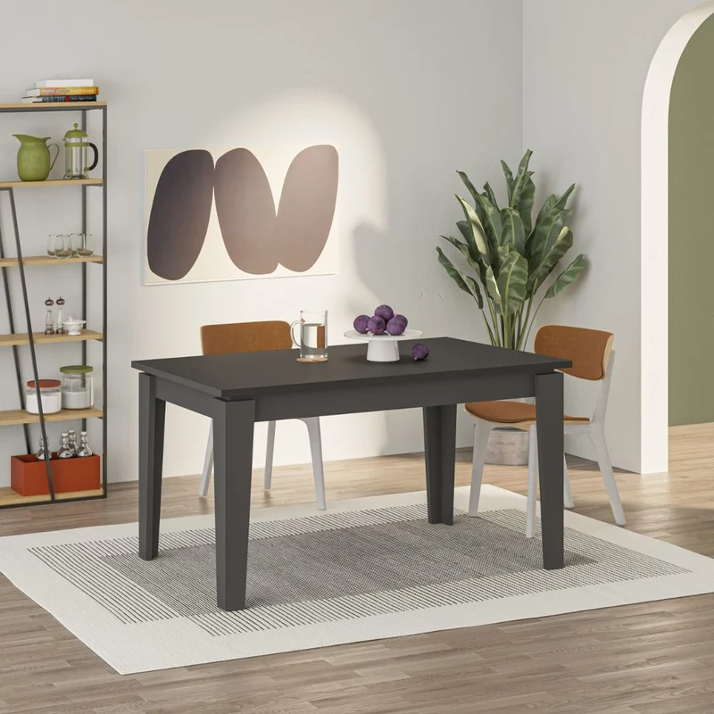 Tavolo allungabile 140x80 cm colore antracite - Tolmen