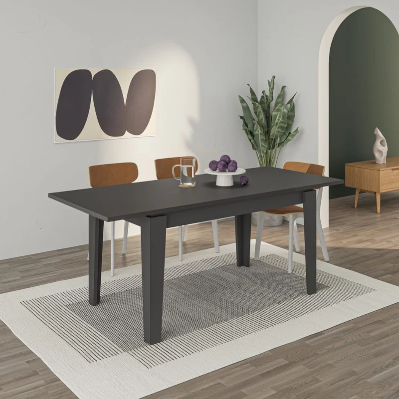 Tavolo allungabile 140x80 cm colore antracite - Tolmen