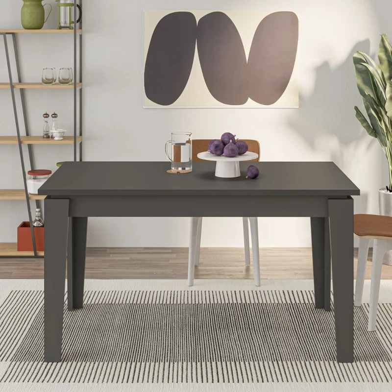Tavolo allungabile 140x80 cm colore antracite - Tolmen