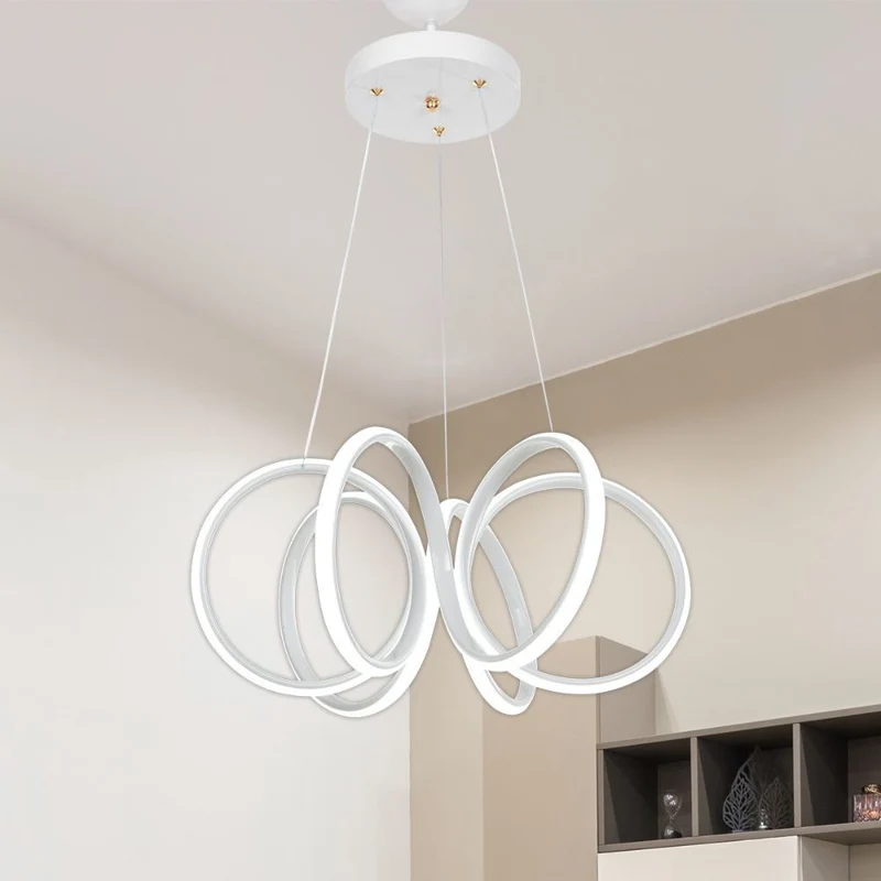 Lampada a sospensione LED forma spirale colore bianca Ilya MDL4439