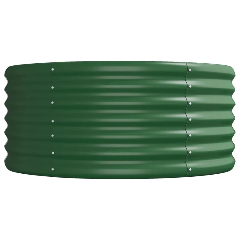 Jardinière bac lit surélevé plantes fleurs terrasse jardin de jardin acier enduit de poudre 296 x 80 x 36 cm vert 02_0039623