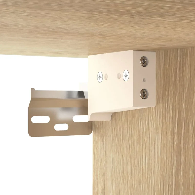 Ensemble de meubles armoire buffet TV télévision salon chambre séjour 4 pièces chêne sonoma bois d'ingénierie brun 02_0024823
