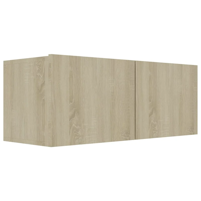 Ensemble de meubles armoire buffet TV télévision salon chambre séjour 2 pièces chêne sonoma bois d'ingénierie brun 02_0024296