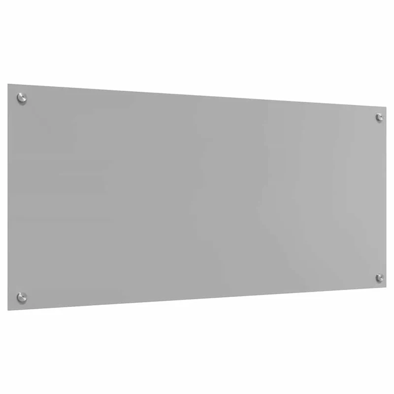 Dosseret de cuisine moderne épuré 110 x 50 cm thermorésistant style élégant en verre trempé gris clair 02_0058480