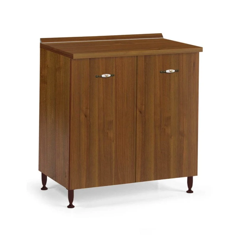 Base cucina con 2 ante colore noce antico 80x50x85H cm