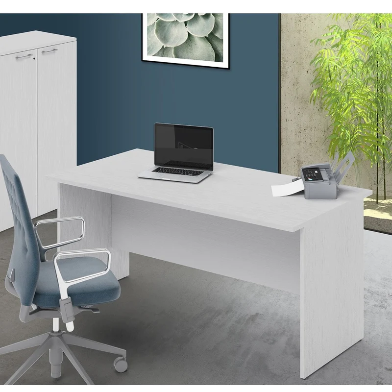 Scrivania da ufficio colore bianco frassinato 160x80 cm - Leski
