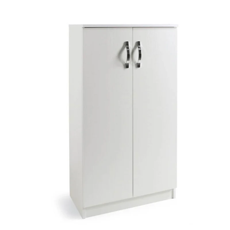 Scarpiera armadio con 2 ante e 3 ripiani colore bianco frassinato 71x130H cm - Gabriella