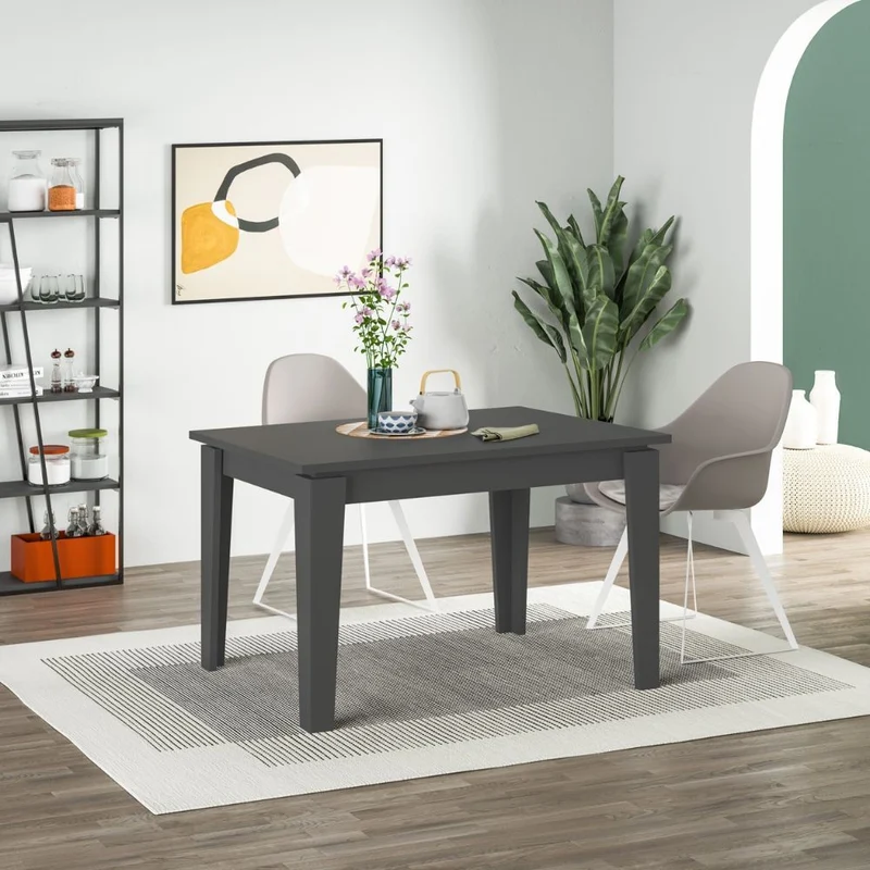 Tavolo allungabile 120x80 cm colore antracite - Megaron