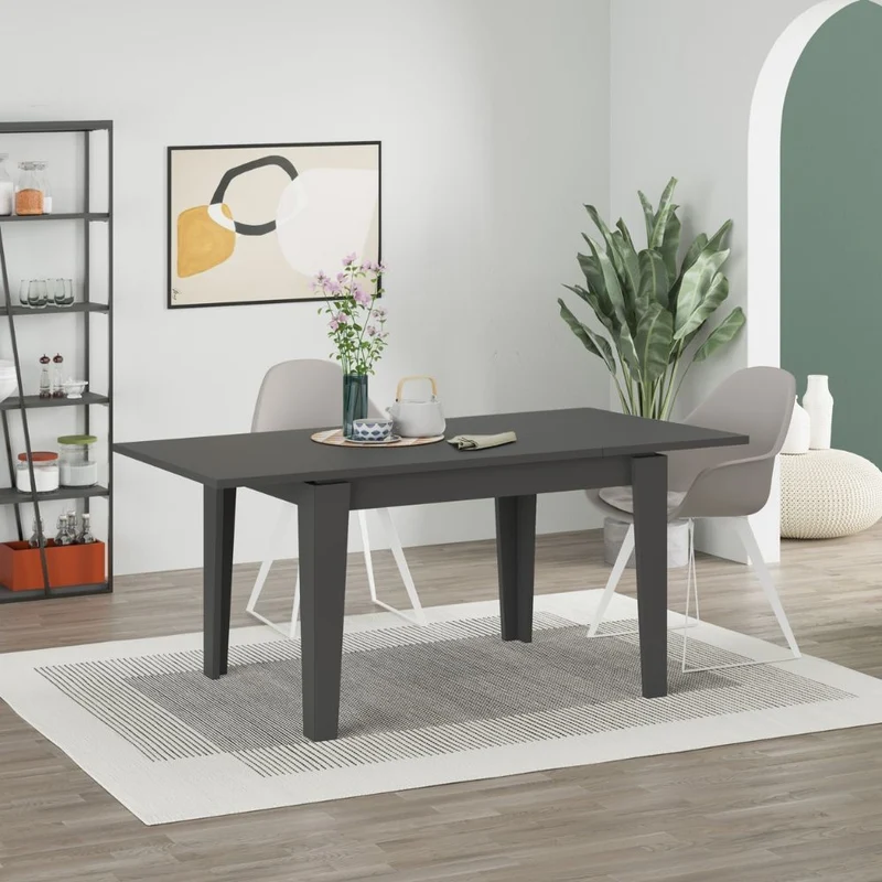 Tavolo allungabile 120x80 cm colore antracite - Megaron