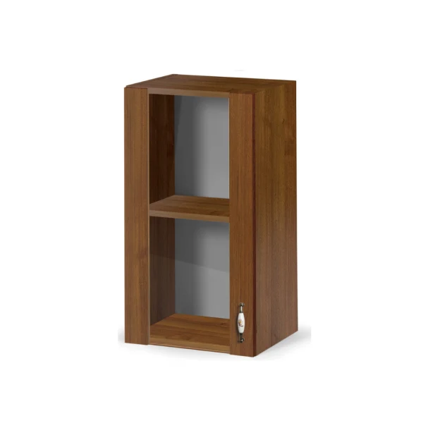 Pensile vetrina cucina con anta colore noce antico 40x72H cm