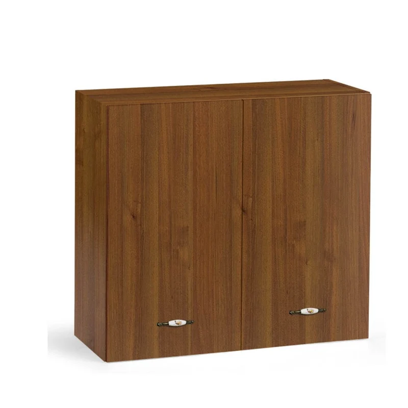 Mobile scolapiatti con 2 ante colore noce antico 80x72H cm