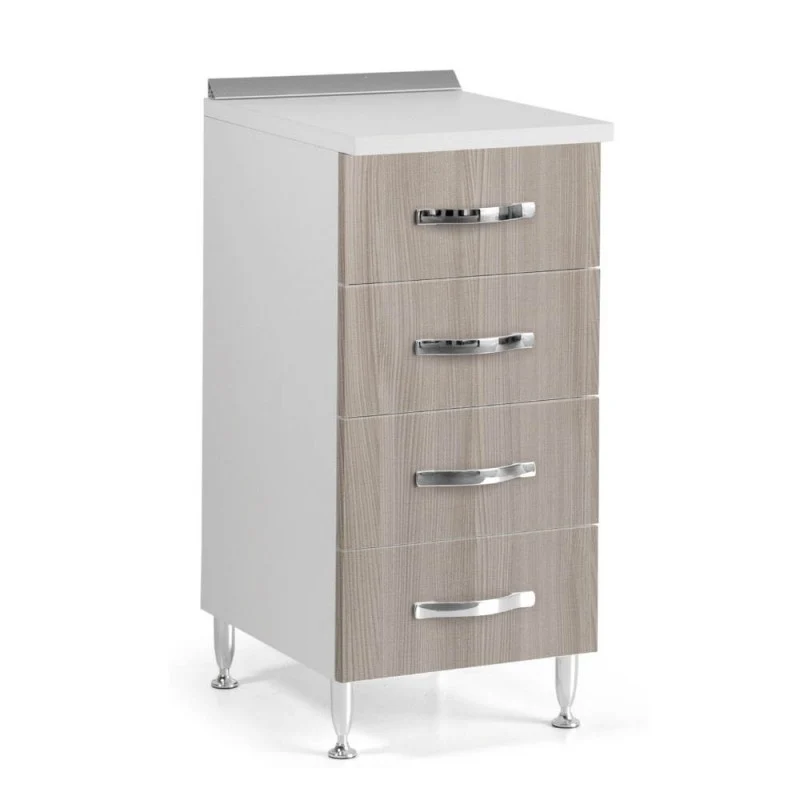 Cassettiera con 4 cassetti colore olmo 40x50x85H cm