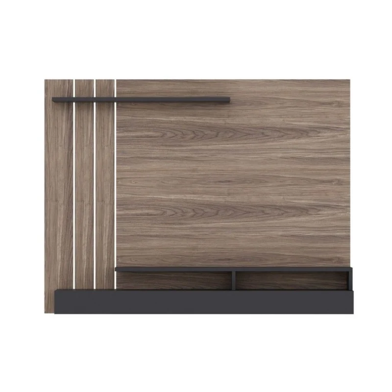 Parete attrezzata porta tv colore noce e antracite 157cm - Lawrance
