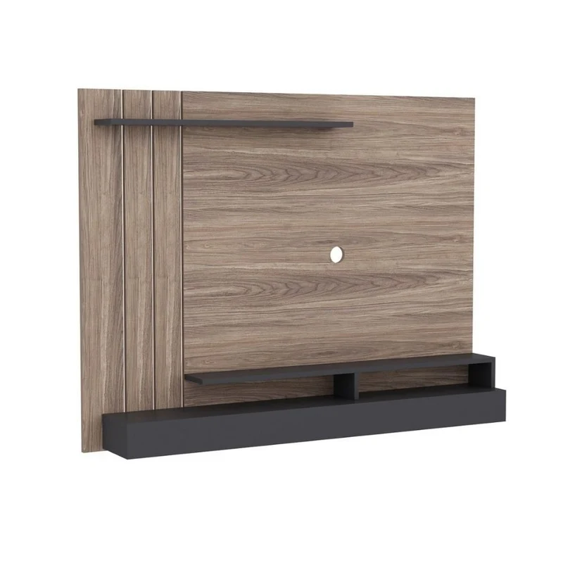 Parete attrezzata porta tv colore noce e antracite 157cm - Lawrance