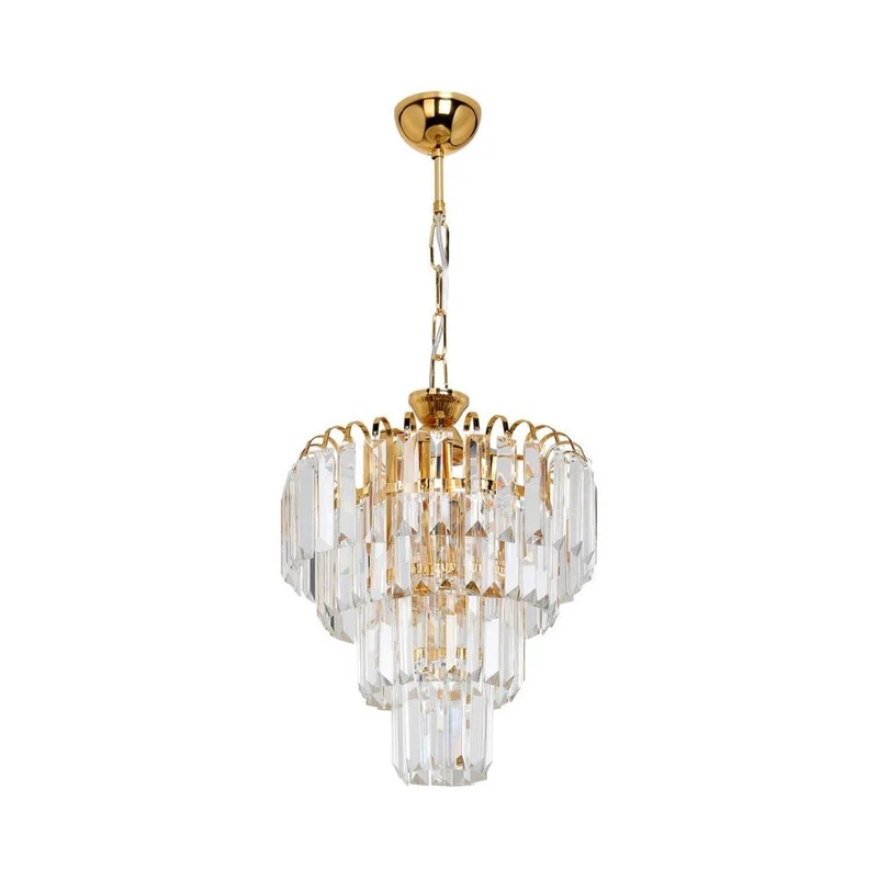 Lampada da soffitto a 3 luci Miranda MDL3831 vetro e oro