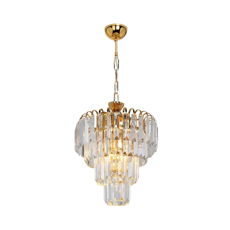 Lampada da soffitto a 3 luci Miranda MDL3831 vetro e oro