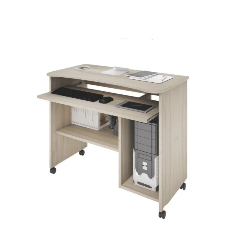 Scrivania con ruote e ripiano estraibile colore olmo 93 cm - Cercando