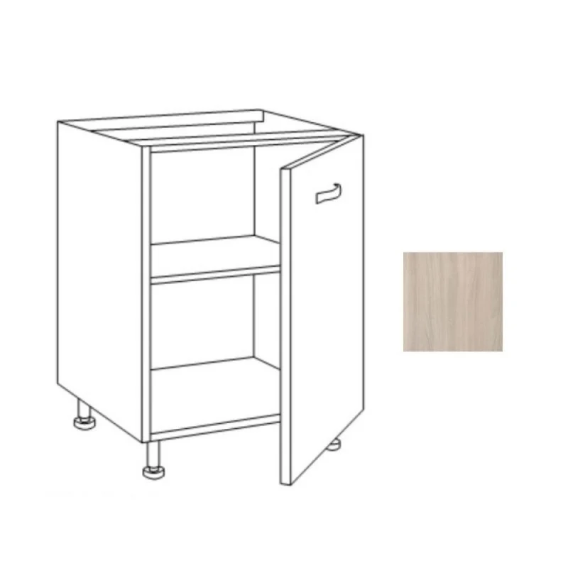 Base cucina con 1 anta colore olmo 60x50x85H cm