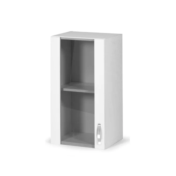 Pensile vetrina con anta colore bianco frassinato 40x72H cm