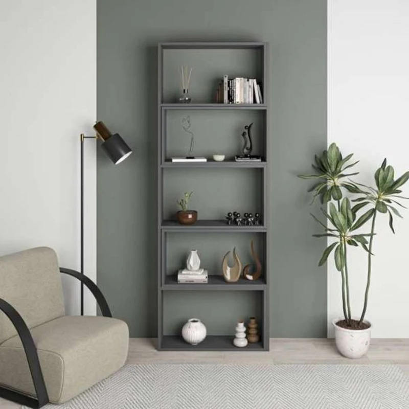 Libreria estensibile angolare 72x200h cm colore antracite - Wish