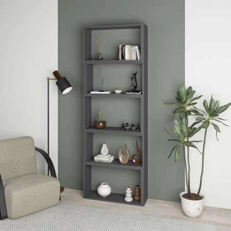 Libreria estensibile angolare 72x200h cm colore antracite - Wish