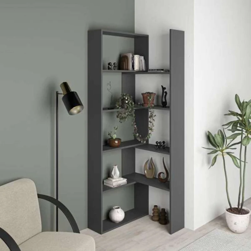Libreria estensibile angolare 72x200h cm colore antracite - Wish
