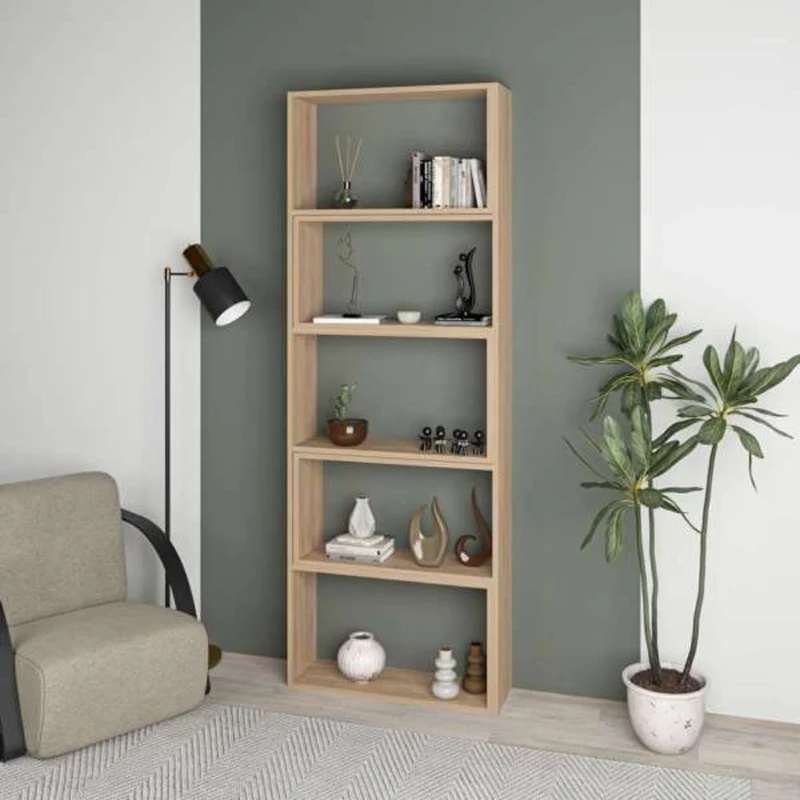 Libreria estensibile angolare 72x200h cm colore rovere - Wish