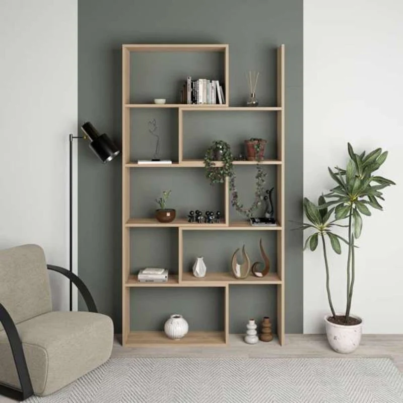Libreria estensibile angolare 72x200h cm colore rovere - Wish