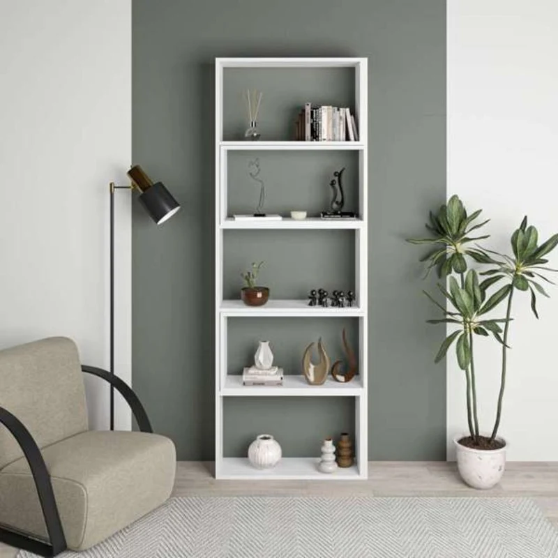 Libreria estensibile angolare 72x200h cm colore bianco - Wish