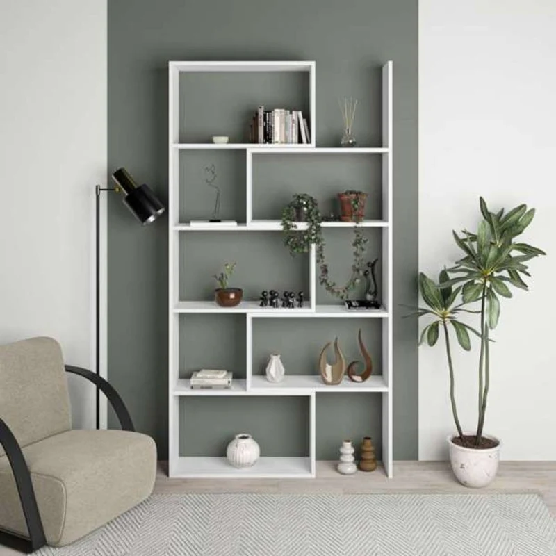 Libreria estensibile angolare 72x200h cm colore bianco - Wish