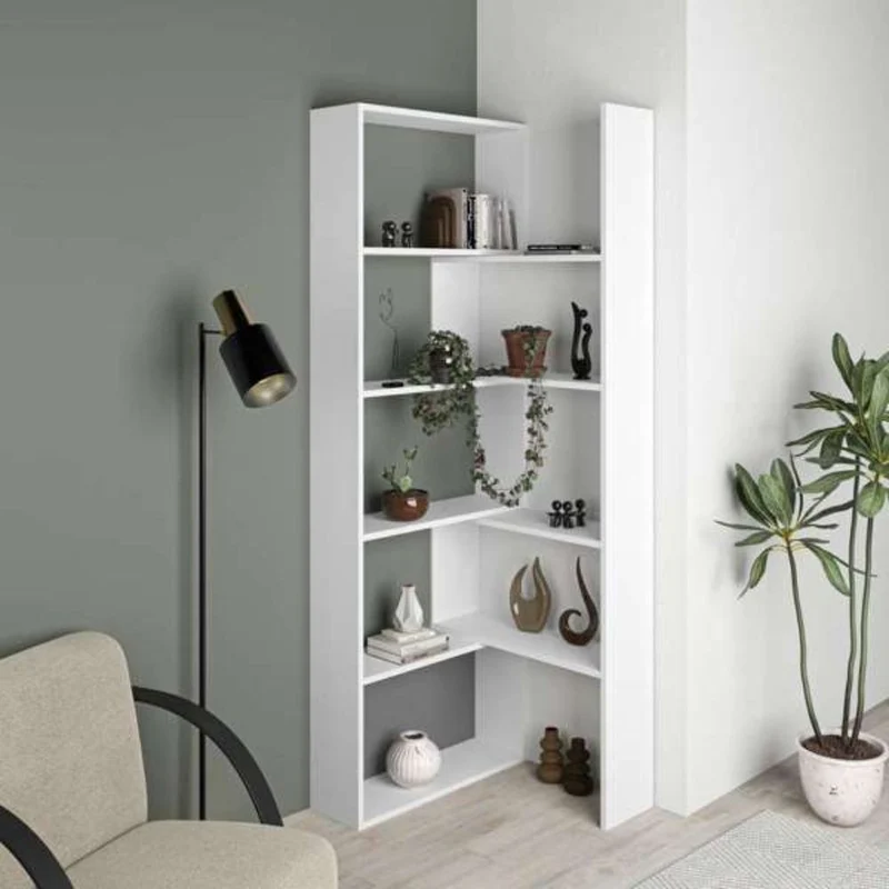 Libreria estensibile angolare 72x200h cm colore bianco - Wish